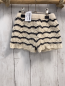 Preview: zara Shorts Gr. 92  beige schwarz Wellen Strick Kordel