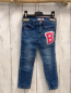 Preview: billieblush Hose Gr. 92  blau Jeans pink "B" Bund verstellbar