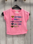 Preview: Billieblush T-Shirt Gr. 92  pink bunte Schrift Pailetten
