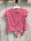 Preview: DKNY T-Shirt Gr. 86  pink weiße Streifen Glitzerschrift