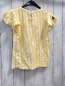Preview:  T-Shirt Gr. 134  gelb weiß Streifen Rüsschenärmel
