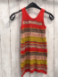 Preview: zara Kleid Gr. 116  rot aprikot grün Streifen Strick NP 25,95 €