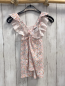 Preview: zara Kleid Gr. 92  weiß Blumen gesmoktes Oberteil