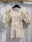 Preview: zara Kleid Gr. 92  beige bunte Blumen