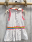 Preview: Jacadi Kleid Gr. 92  weiß Neonfarbene Streifen Kragen