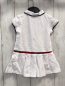 Preview: Jacadi Kleid Gr. 86  weiß blauer Bund rot blauer Streifen