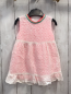 Preview: Billieblush Kleid Gr. 74  pink weiße Stickerei gestreifter Bund