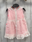 Preview: Billieblush Kleid Gr. 74  pink weiße Stickerei gestreifter Bund