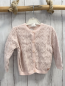 Preview: carrement beau Strickjacke Gr. 80  rosa Lochmuster glitzerfäden