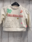 Preview: Billieblush  Pullover  Gr. 92  creme Glitzerpalmen Schrift mit weißen Perlen