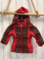 Preview: mexx Jacke Gr. 74  rot graues Schneeflockenmuster