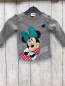 Preview: Disney  Langarmshirt  Gr. 86  grau Minnie Mouse mit türkis Glitzerschleife 