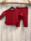 Preview: 2tlg Next  Pullover + Leggings  Gr. 68  rot weiße Häkchen Strick 