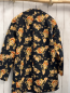 Preview: zara Mantel Gr. M/L schwarz große Blumen