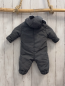 Preview:   Winteroverall Gr. 56  grau Kapuze mit Ohren weißes Fleecefutter 