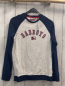 Preview: Bad Boys  Langarmshirt  Gr. 146/152  grau mit Schrift blaue Ärmel + Bund 
