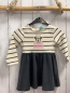 Preview: neu Kleid Gr. 86  beige graue Streifen + grauer Rock Minnie Mouse NP 15,99€