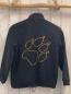 Preview: Jack Wolfskin  Fleecejacke  Gr. 140  schwarz gelbe Schrfit + Label 