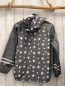Preview: Scout  Regenjacke  Gr. 140  grau gummiert weiße Sterne 