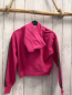 Preview: Benetton Langarmshirt  Gr. 146  pink Kapuze silber Gliztzerstreifen an den Ärmeln 