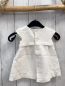 Preview: Zara  Kleid  Gr. 68  weiß Struktur graue Schleife 