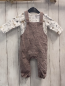 Preview: 2tlg  Langarmshirt + Lathose Gr. 62  weiß Tiere + grau Bären