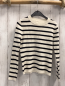 Preview: Zara  Pullover  Gr. 152  beige schwarze Streifen Strick 