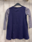 Preview: Mini Boden Kleid  Gr. 110  blau Kutsche mit Weihnachtsmann goldene sterne 