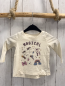 Preview: Name it  Langarmshirt  Gr. 80  creme kleine Bilder mit Einhorn Schrift 