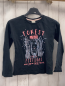 Preview: Bench  Langarmshirt  Gr. 128  schwarz graue Baumstämme lachs Schrift 