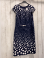 Preview: 2tlg Esprit  Kleid + Gürtel  Gr. 34  blau weiße Punkte 