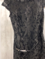 Preview: 2tlg Esprit  Kleid + Gürtel  Gr. 34  schwarz dunkelgraue Stickerei 