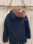 Preview: Abercrombie Winterjacke Gr. 146  blau abtrennbarer Fellbund an der Kapuze