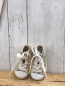 Preview: Venice  Leinenboots  Gr. 21  beige Berge Blumen hellgrüner Bund weiße Schnürsenkel 