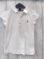Preview: Ralph Lauren  Poloshirt  Gr. 116  weiß Rüschen an der Knopfeiste 