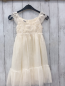 Preview: H&M  Kleid  Gr. 98  creme Oberteil mit Blumenhäkelei Tüllüberrock mit Rüschen 