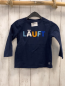 Preview:  Langarmshirt Gr. 104  blau bunte Schrift