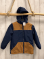 Preview:   Winterjacke  Gr. 110  blau ocker Streifen blaues Fleecefutter 