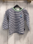Preview: Sanetta Langarmshirt Gr. 68  blau weiß gestreift hellgrüner Bund
