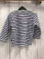 Preview: Sanetta Langarmshirt Gr. 68  blau weiß gestreift hellgrüner Bund