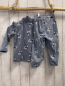 Preview: 2tlg H&M  Fleecejacke + -leggings  Gr. 92  hellgrau Fleece Blumen 