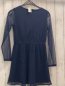 Preview:   Kleid  Gr. 146/152  blau zweilagig Netz + Sterne 