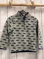 Preview:  Pullover Gr. 116  grau Fleece blaue Autos + Bund