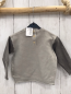 Preview: H&M Pullover  Gr. 74   hellgrau graue Ärmel Rippen 