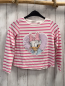Preview: H&M  Langarmshirt  Gr. 134/140  weiß pink Streifen Pailettenherz Daisy Duck