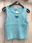 Preview: Zara  Top Gr. 134  hellblau Rippen 