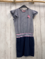Preview: Vingino Keid  Gr. 152  blau weiß gestreiftes Oberteil pink Flamingo blauer Rock
