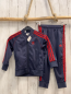Preview: 2tlg Adidas  Jogginganzug  Gr. 110  grau + rote Streifen 