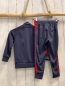 Preview: 2tlg Adidas  Jogginganzug  Gr. 110  grau + rote Streifen 