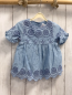 Preview: Zara  Kleid  Gr. 74  blau Jeans Lochstickerei 